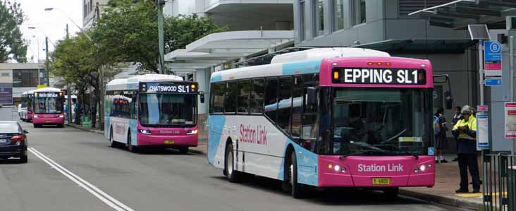 Transdev Bustech VST Volvo B8RLE 6801, Hillsbus B7RLE Optimus 6898 & 6899 Station Link